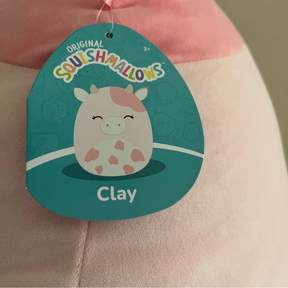 *last one!* NWT 16” Clay the Pink Cow Squishmallow - Picture 2 of 3